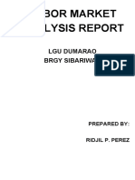 Labor Market Analysis Pob. Ilaya