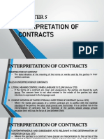 Contracts Chapter 5 Interpretation of Contracts