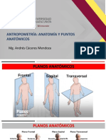 Antropometría: Anatomía Y Puntos Anatómicos: Mg. Andrés Cáceres Mendoza