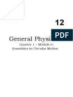 General Physics1 Quarter 1 Module 6 Quantities in Circular Motion