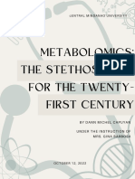 Metabolomics The Stethoscope For The Twenty First Century