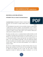 Disciplina Anatomia Humana Fasciculo 1. Ano