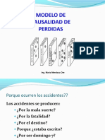 Modelo de Causalidad de Perdidas: Ing. María Mendoza Ore