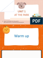 Unit 1 at the Park Activities