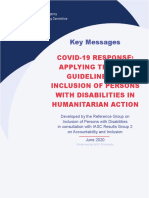 IASC Key Messages On Applying IASC Guidelines On Disability in The COVID-19 Response (Final Version)