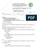 De La Salle University – Dasmariñas Hypothesis Testing Lab Report