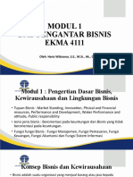 MODUL 1 Pengertian Dasar Bisnis, Kewirausahaan Dan Lingkungan Bisnis