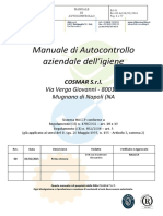 Piano Di Autocontrollo Alimentare Lavorazione Pesce Fresco e Surgelato