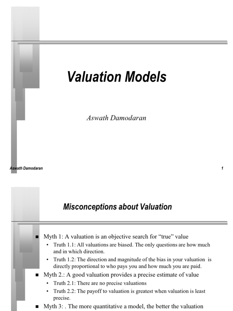 Valuation Models | PDF | Valuation (Finance) | Discounted Cash Flow