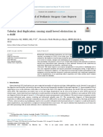 Tubular Ileal Duplication Causing Small Bowel Obstruction in A Child