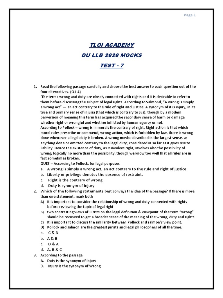 Test 7 | PDF