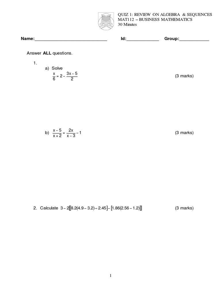 Quiz 1 set b pdf