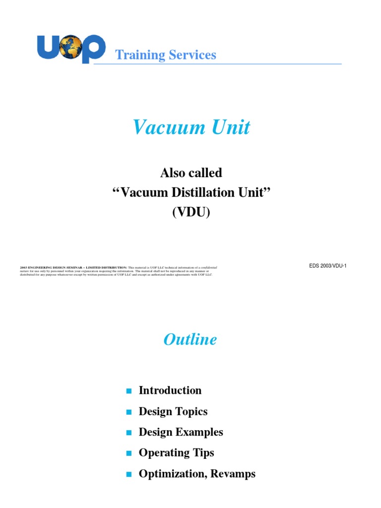 33 Vacuum Distillation Unit PDF Steam Distillation