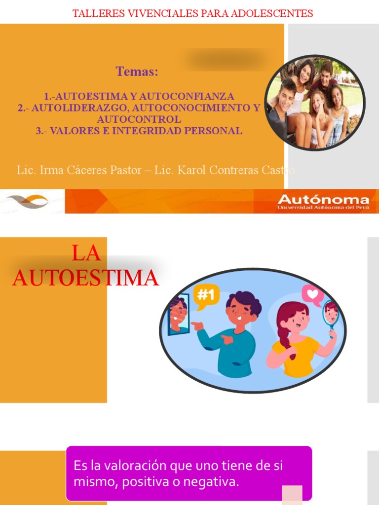 Taller de Autoestima para Adolescentes | PDF | Autoestima | Las emociones