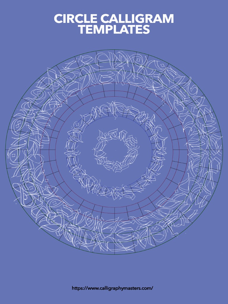 Calligraphy Masters Circle Calligram Templates | PDF