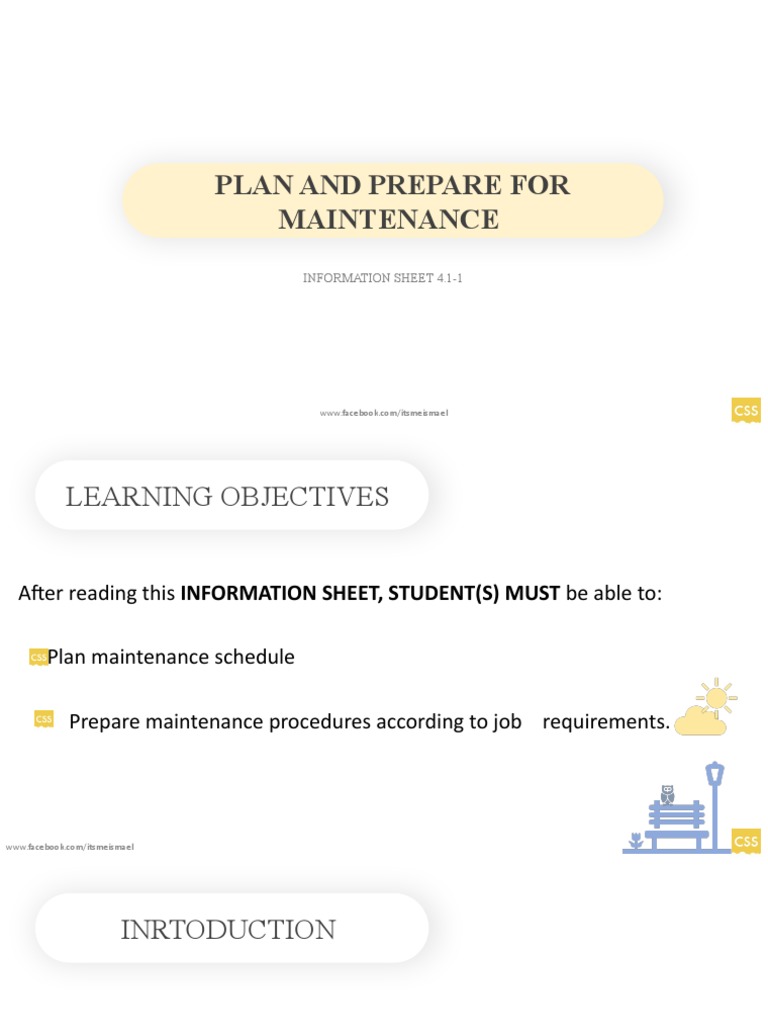 4 1 1 Plan Prepare For Maintenance Pdf