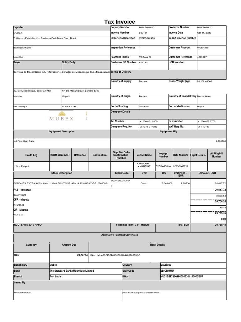 Tax Invoice | PDF | Payments | Business