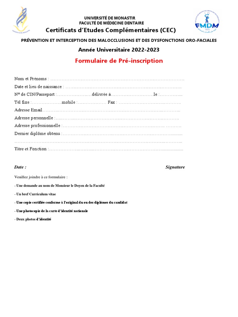 FORMULAIRE CEC Interception 2022 PDF