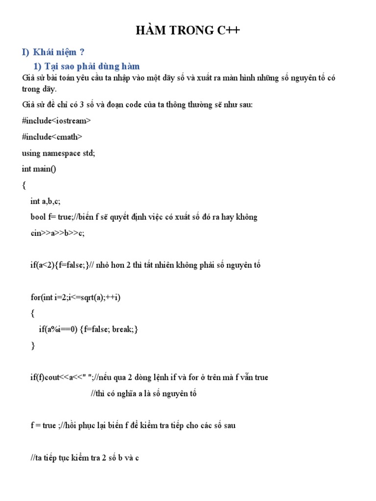 Hàm Trong C++ PDF