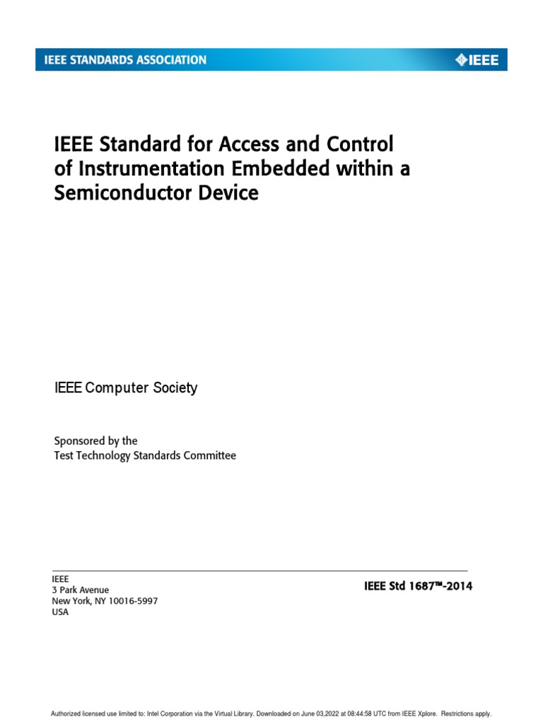 IEEE Standard For Access and Control of Instrumentation Embedded Within