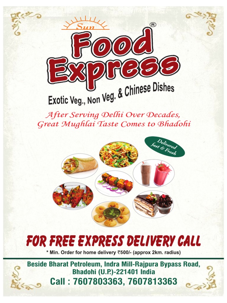 Food Express Bhadohi Menu PDF