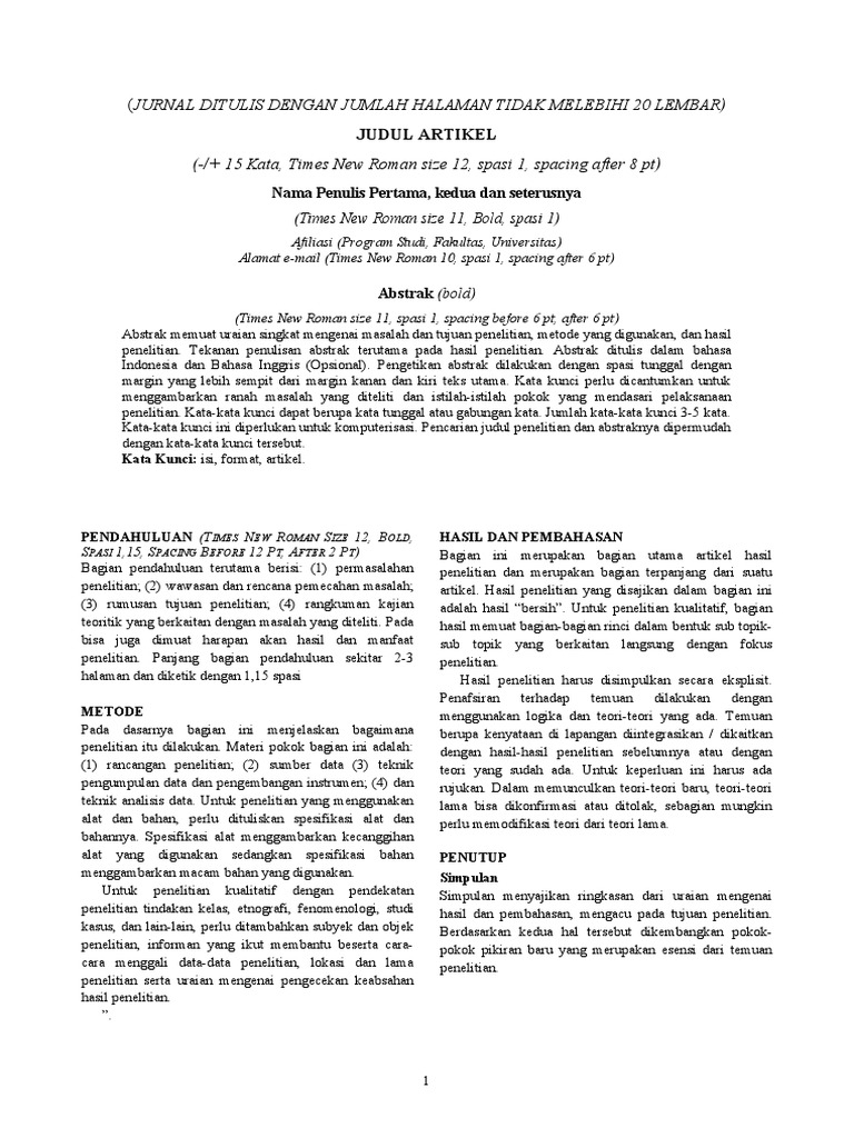 Template artikel jurnal pdf