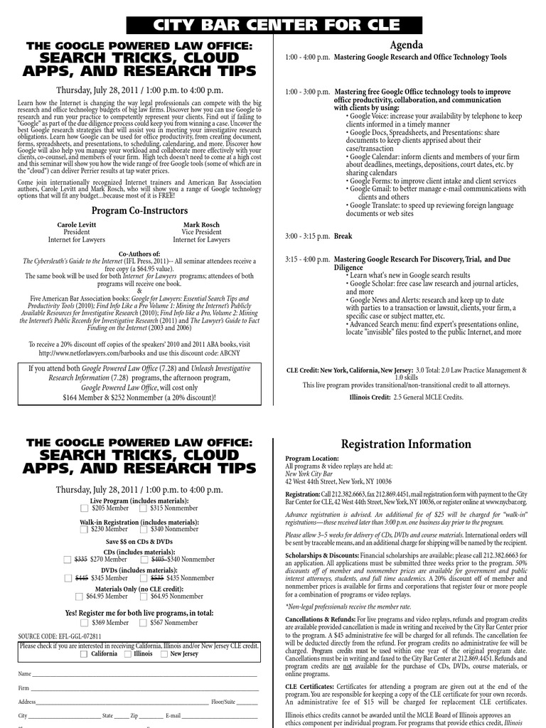 Google Powered Law Office New York Bar Mcle PDF Google Law Firm