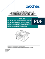 Brother Facsimile Parts Reference Guide