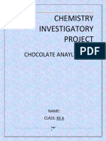 Chocolate Analysis: Chemical Composition of Chocolate Samples