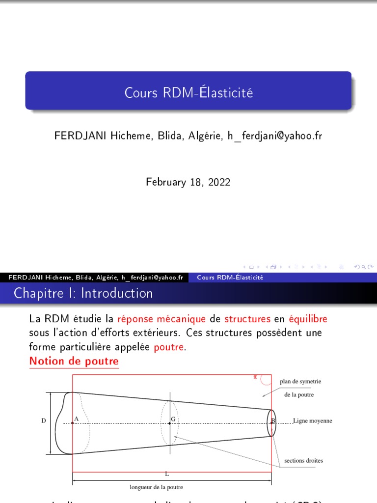 Introduction à la RDM et Élastivité | PDF | Résistance des matériaux ...