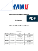 TIS1101 Database Fundamentals (Food Panda Delivery System) (Group 2)