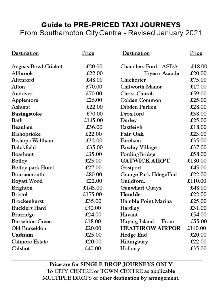 Understanding Taxi Fares A Complete Guide - npl9c02
