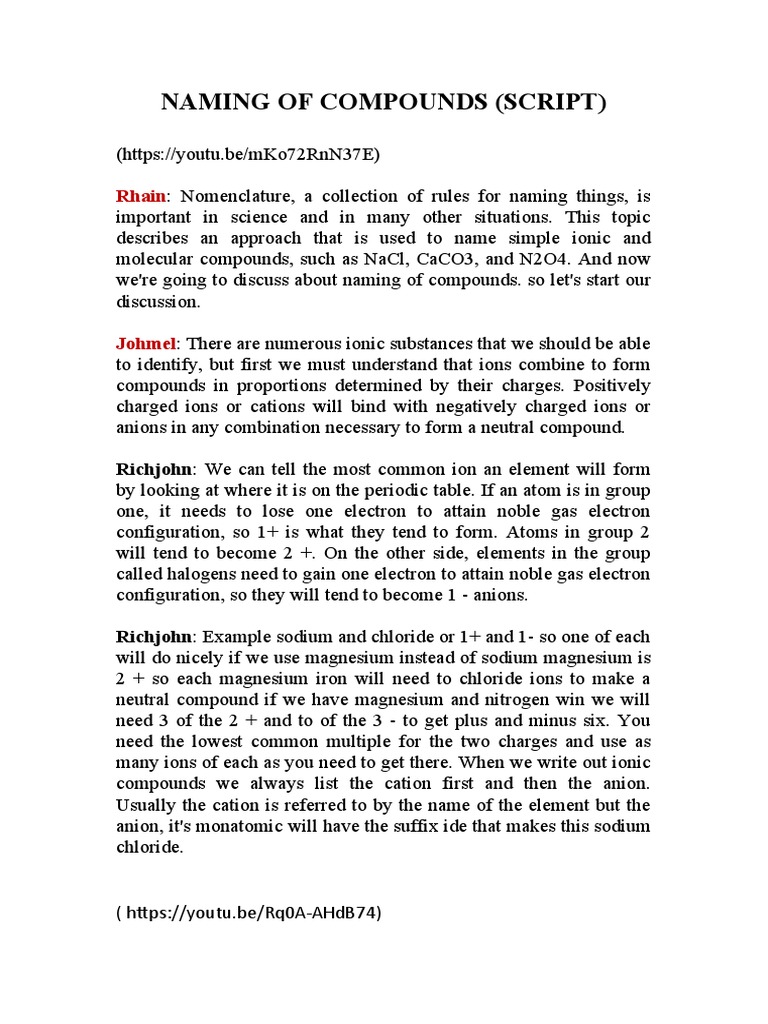 SCRIPT PDF Ion Chemical Compounds