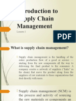 Introduction to Supply Chain Management Lesson 1