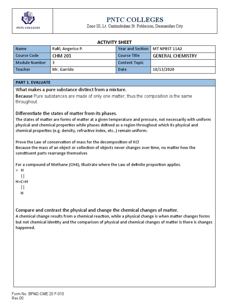 CHM 3 | PDF