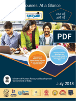 SWAYAM BOOKLET 5 Teacher Education Certificate Courses July 2018