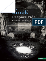 Lespace Vide Ecrits Sur Le Théâtre by Peter Brook (Brook, Peter)