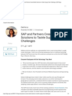 SAP and Partners Create Mobile Solution