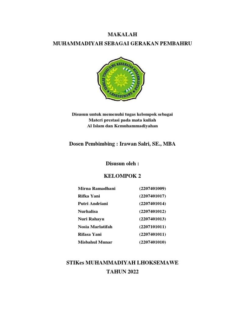 Muhammadiyah: Gerakan Tajdid dan Pembaharuan | PDF