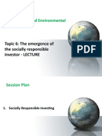 Week 6 - The Emergence of The Socially Responsible Investor Slides LECTURE