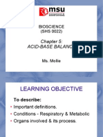 Acid-Base Balance: Bioscience (SHS 0022)
