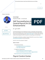 SAP SuccessFactors Employee Central Payroll 2H - 2022 Enhancements