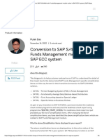 Conversion to SAP S_4HANA with Funds Management