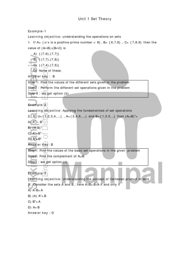 Unit 1 Set Theory: C C C C C C C C | PDF | Summation | Function ...