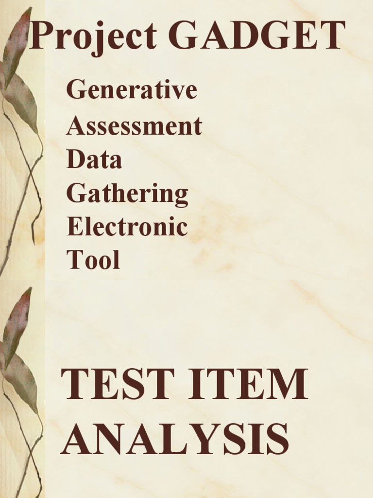 Test Item Analysis and Scoring Guide | PDF | Statistics | Statistical ...