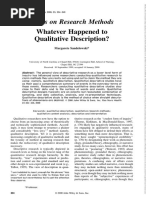 Research in Nursing Health - 2000 - Sandelowski - Whatever Happened To Qualitative Description