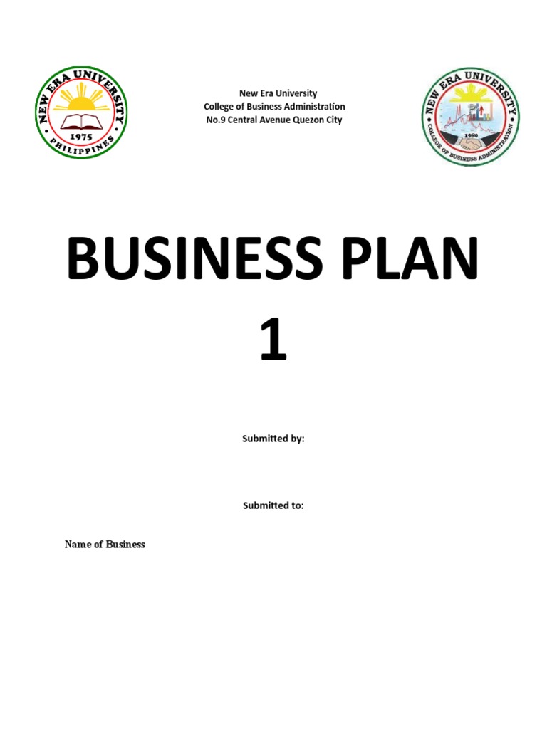 Business Plan Layout Example Pdf