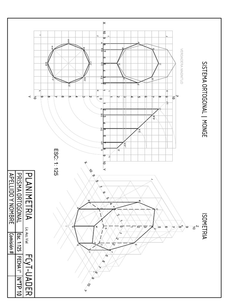 TP 10 Prisma Octogonal Truncado | PDF