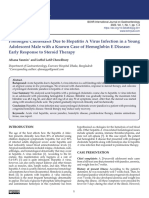 Prolonged Cholestasis Due To Hepatitis A Virus Infection in A Young Adolescent Male With A Known Case of Hemoglobin E Disease: Early Response To Steroid Therapy