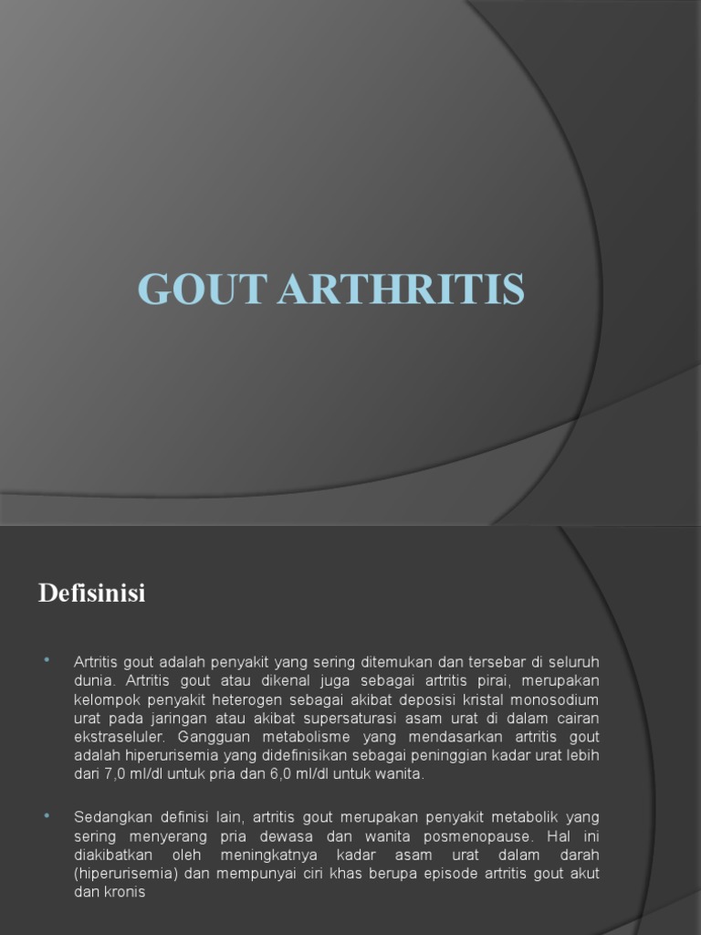Gout Arthritis Pdf